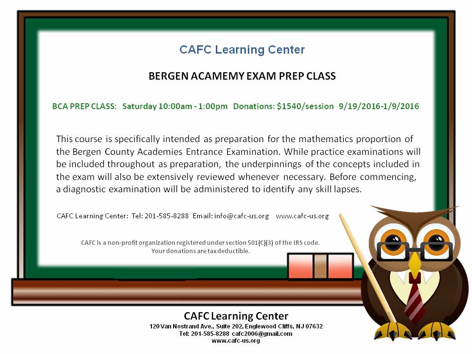 BCA Exam Prep Class – CAFC